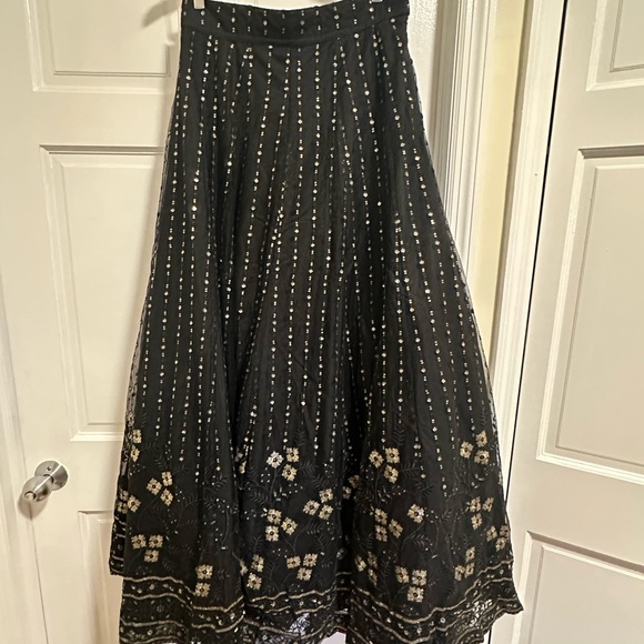 The Saree Room Midnight Amelia Skirt with Dupatta set - Picture 5 of 6